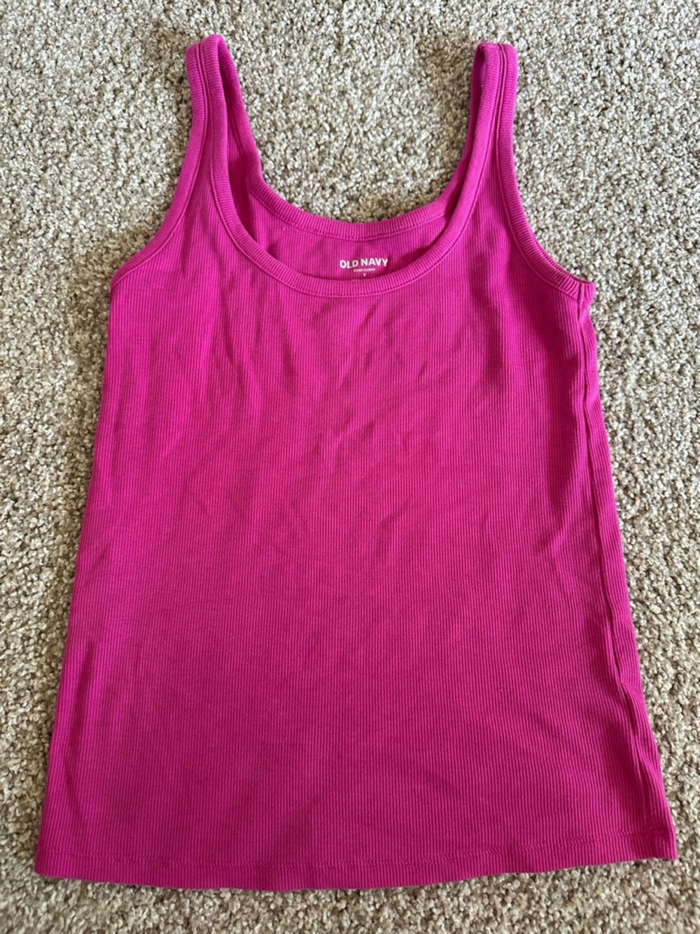 Old Navy Women's Pink Ribbed Tank Top small